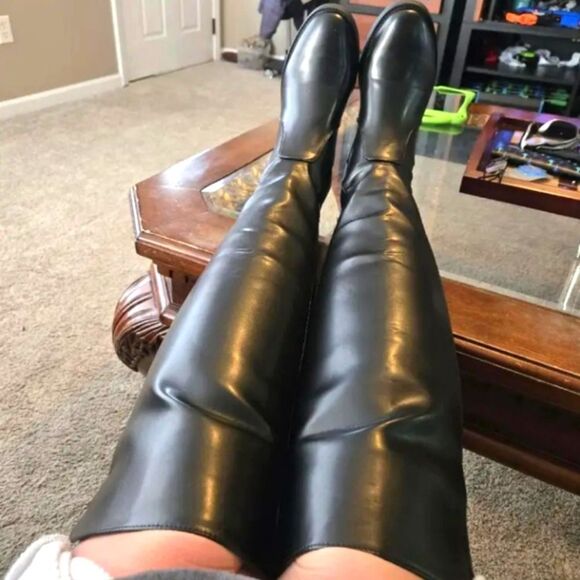 Elegant Black Over-the-Knee Boots Sz 9 - Picture 9 of 11